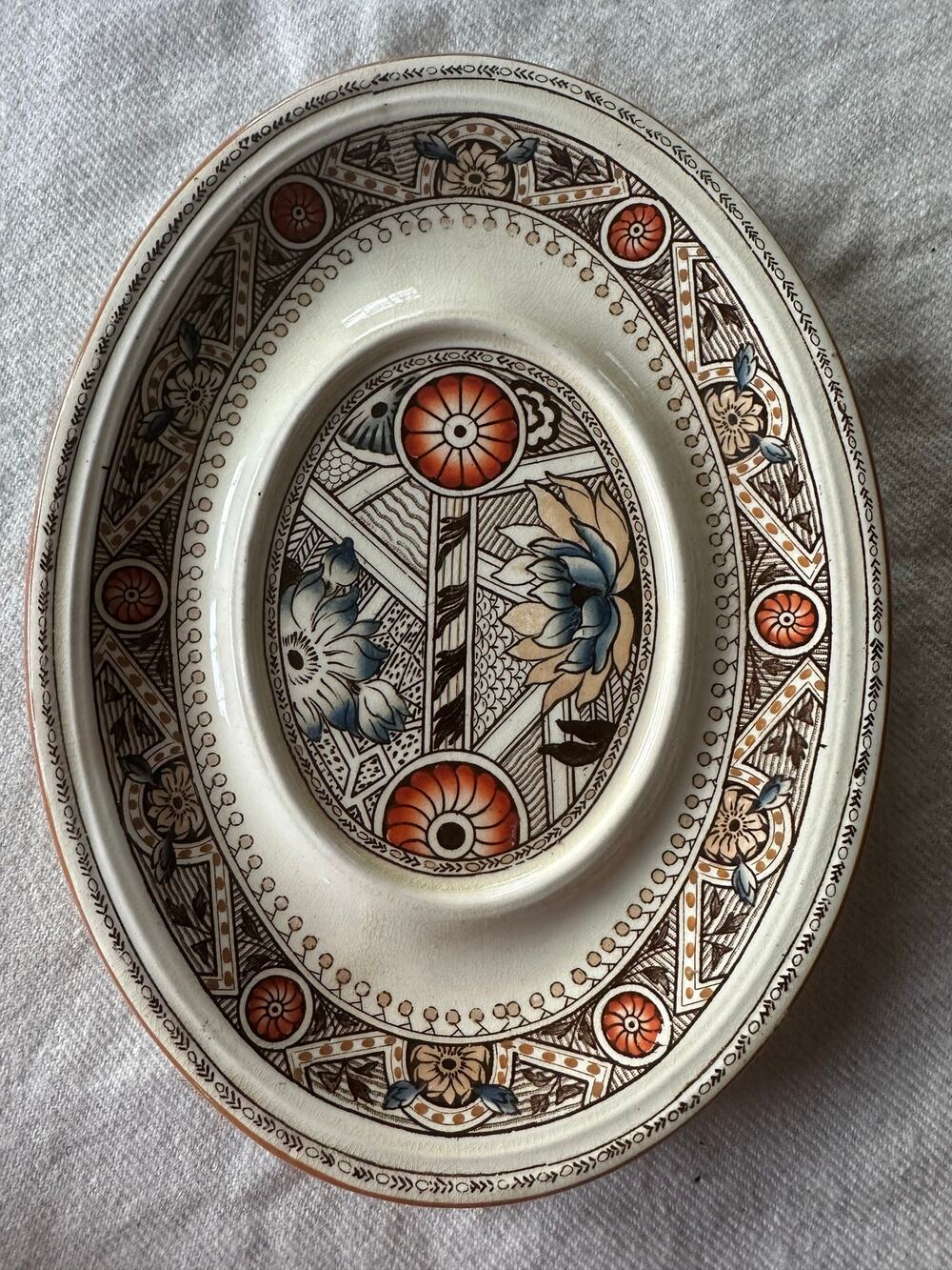 Vintage dish plate pottery Wedgwood William Brownfield & Son Medieval" . A1641